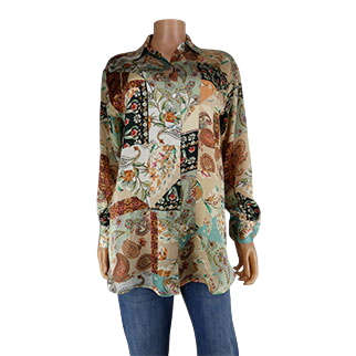Chemisier multicolore imprimé - Femme - ZARA - Taille M Très bon état -  reconditionné disponible sur Label Emmaüs